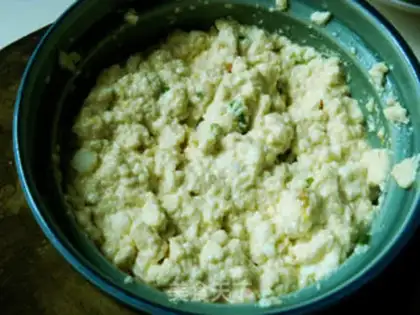 Make Salted egg tofu step 2