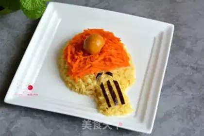 Make Ping-pong egg fried rice step 7