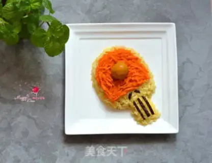 Make Ping-pong egg fried rice step 8