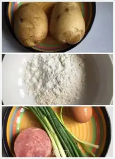Make Ham onion potatoes step 0