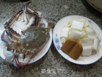 Make Curry cabbage crabs step 0