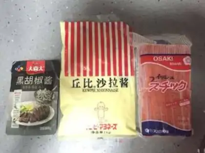 Make Crab stick, veggie step 0