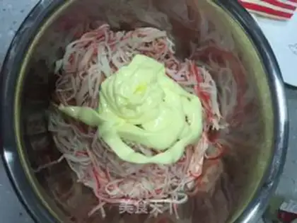 Make Crab stick, veggie step 4