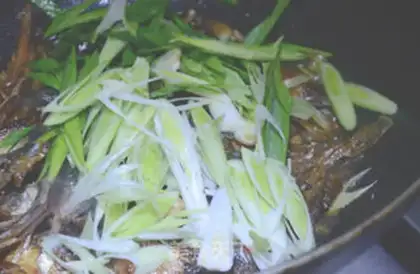 Make The hand tore up the peppers and the firefish step 6