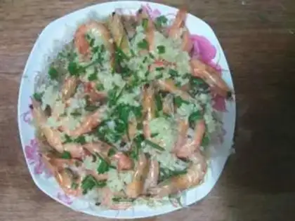 Make Garlic fan shrimp step 10