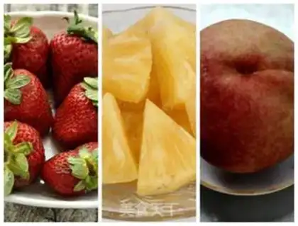 Make Strawberry peach pineapple juice step 0