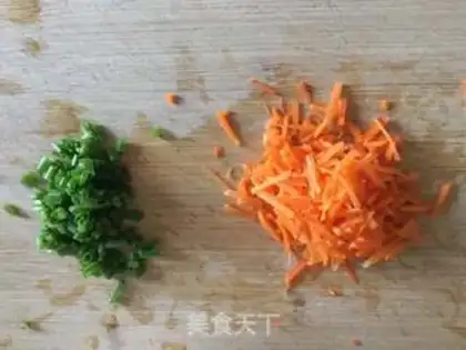 Make Egg carrot onion waffles step 2