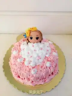 Make Fancy doll cake step 14