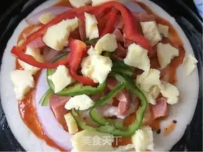Make Hot dog chicken wings pizza step 4