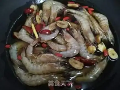 Make The flowers are fresh, drunk shrimp step 4