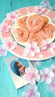 Make Pink-love cookies step 14