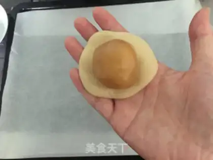 Make The egg yolk mooncake step 10