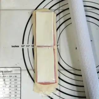 Make Ham cheese rolls step 6