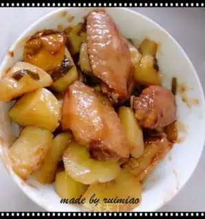Make Coke chicken wings and potatoes step 8