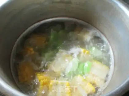 Make Corn falafé broccoli soup step 5