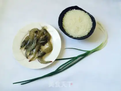 Make Onion shrimp congee step 0