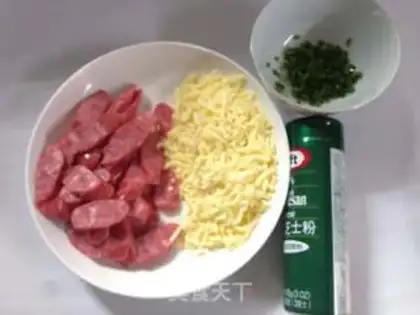 Make Sausage cheese hand tore bread step 3