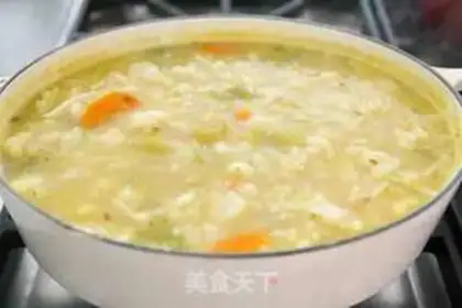Make Coconut cheese soup step 4