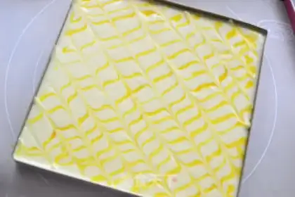 Make Gold kip cake step 13