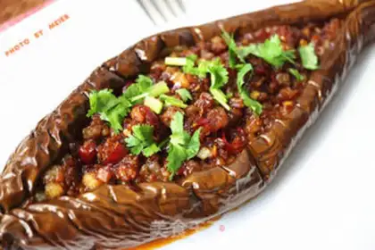 Make Garlic pasta roast eggplant step 11