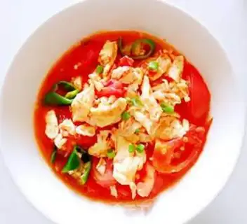 Make Tomato fried eggs step 11