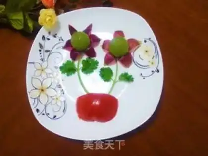 Make Grape fruit platter step 5