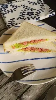 Make Egg ham sandwich step 9