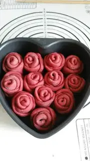 Make Red rose bread step 13