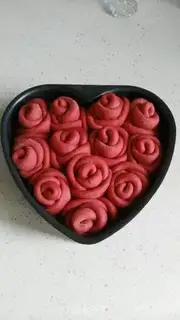 Make Red rose bread step 14
