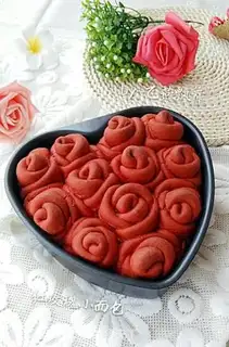 Make Red rose bread step 16