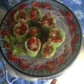 Make Garlic fan silk melon step 3