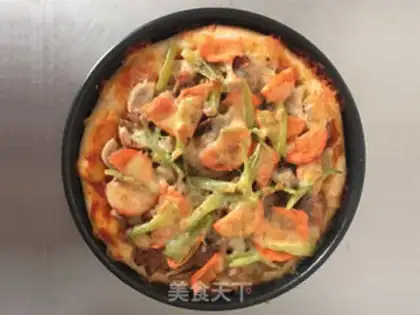 Make Black pepper chicken leg pizza step 20