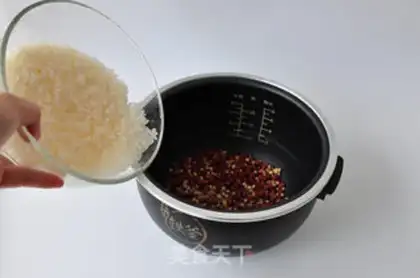 Make Red bean rice rice rice rice step 2