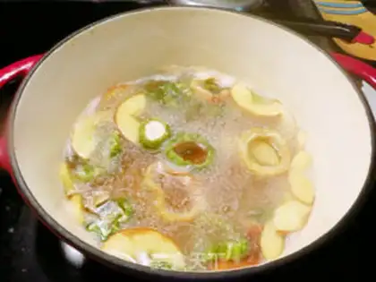 Make A presentation of cucumber dry and soup step 3
