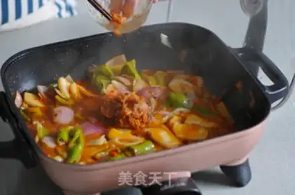 Make Hot fried rice cake step 3