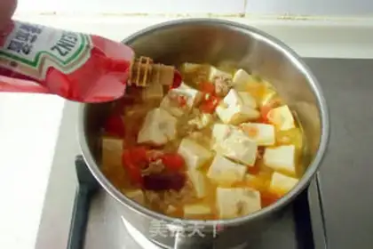 Make Tomato meat tofu step 7