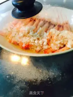 Make A fan steamed prawn step 3