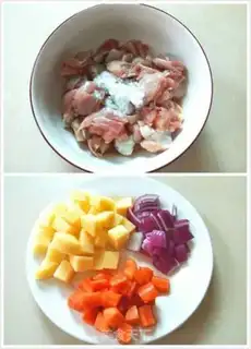 Make Curry chicken step 1