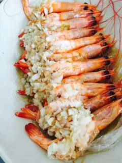 Make A fan steamed prawn step 4