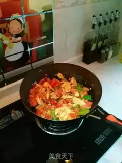 Make Tomato fried eggs step 11