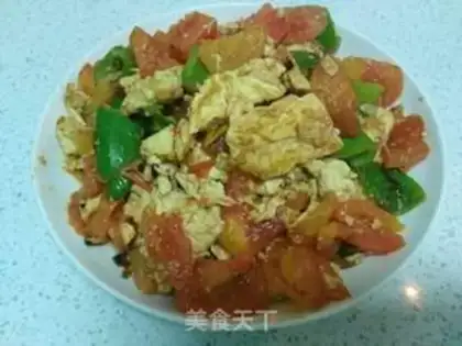 Make Tomato fried eggs step 12
