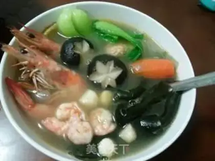 Make Vegetable seafood soup step 6
