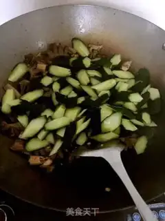Make Duck kidney fried cucumber step 7