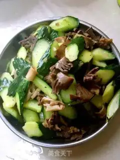 Make Duck kidney fried cucumber step 8