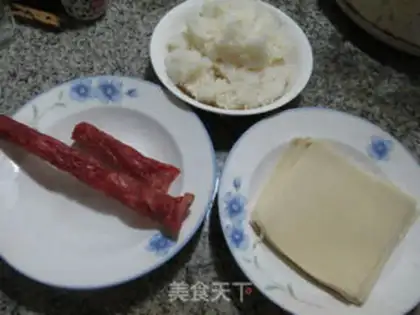 Make Sausage rice step 0