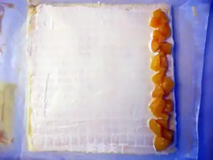 Make Peach cream rolls step 11