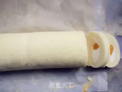 Make Peach cream rolls step 13