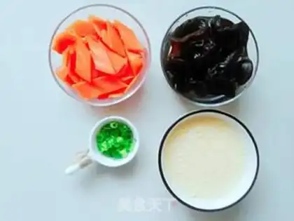 Make Carrot, wood, eggs step 1