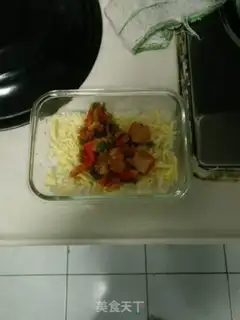 Make Microwave cheese rice step 2