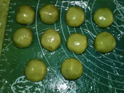 Make A wide sausage moon cake step 14